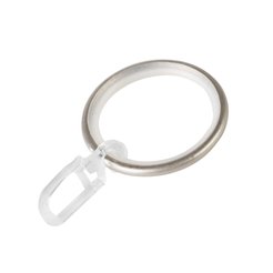 Кольца D25 бесшумное с крючком Сатин (уп 10шт)