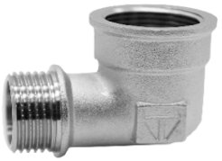 Уголок латунный V&G 1" внутренняя-наружная резьба