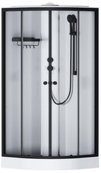 Кабина душевая AM.PM X-Joy 90x90 W94C-401-090BT, 1/4 круга, профиль мат.черный, стекло прозрачное