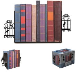 Подставка-ограничитель для книг декоративная 15х8х12см Клетка для птиц