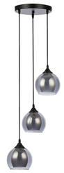 Светильник подвесной TR3541/3 BK/SM/FR черный/дымчатый/белый матовый E27х3 max 40W D280800мм