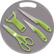 Набор кухонный Mallony Classico 5предметов: нож 2шт, ножницы, овощечистка, доска разделочная