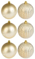 Набор шаров 6шт 8см шампанское SYQF-012242