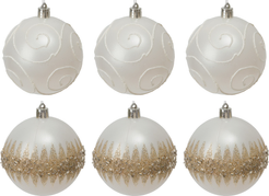 Набор шаров 6шт 8см, белый, SYQC1-0125412