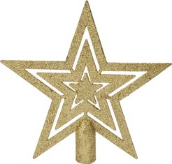 Верхушка елочная Звезда 18,5х19см золото/глиттер, SYSDX-3524006