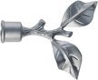 Наконечник Серебро Лист Розы 25мм YF017-Cr25
