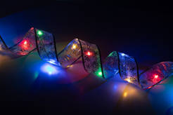 Гирлянда светодиодная новогодняя Лента декоративная мультиколор 3м 60 microled IP20 ЭРА ENIN-30M нить