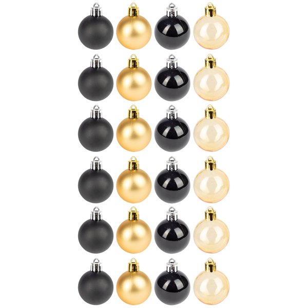 Набор шаров 24шт 4см чёрный+золото SYQA-012271