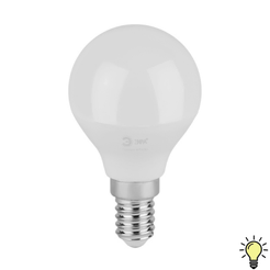 Лампочка светодиодная ЭРА GREEN LINE LED P45-12W-830-E14 GL E14 12 Вт шар теплый свет