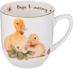 Кружка Lefard Лови счастье Утята, земляника 380мл фарфор