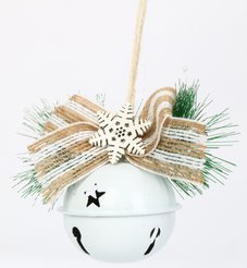 Украшение фигурное Бубенчик 6см, белый, SYTLD-5225027