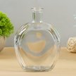 Ваза-бутылка стеклянная,коллекция Сердце,высота 16см,прозрачная,1586435