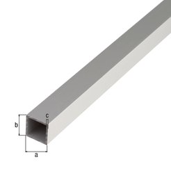 Трубка квадр.алюм.серебр.30x30x2х1000мм