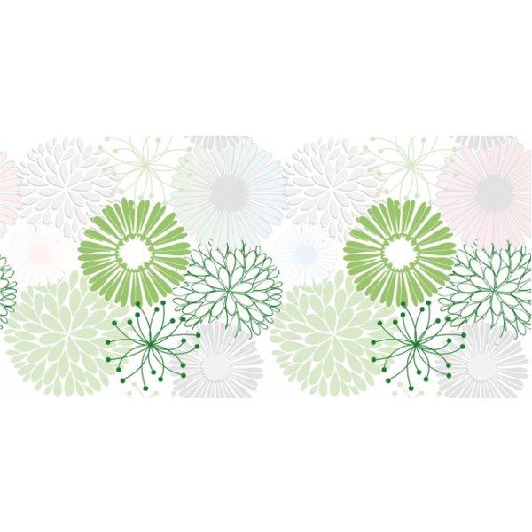 Декор настенный Дактель Цветы 40х20х7,5см зеленый шт