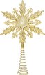 Верхушка елочная Снежинка 20х12см золото SYSDX-3525194 Верхушка елочная Снежинка 20х12см золото SYSDX-3525194