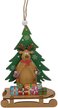 Украшение фигурное Олень с елкой 14х10см, дерево, SYMZPB-4425014