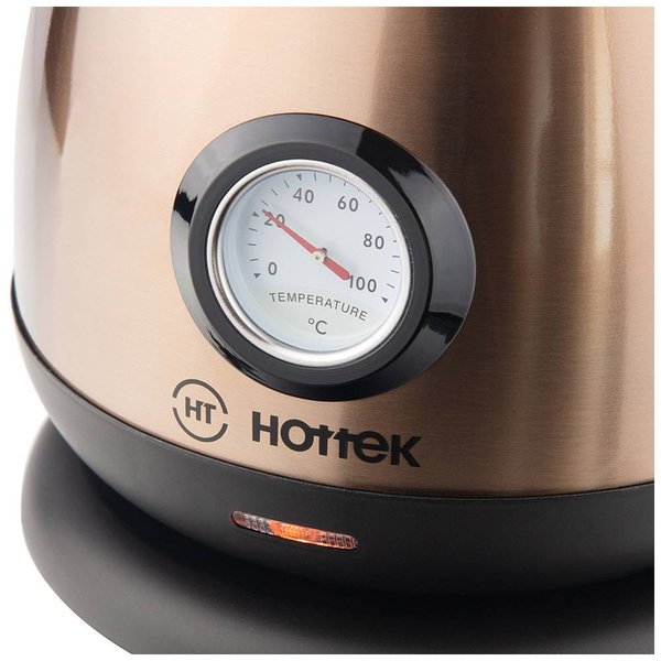 Чайник электрический Hottek HT-960-021 2200Вт 1,7л нерж.сталь, бронзовый, с термометром