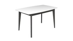Стол обеденный раздвижной Даллас 1300/1700х750х800мм прямоугольный, ЛДСП/дерево, белый/графит
