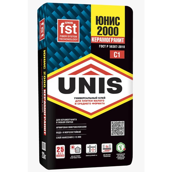 Клей для плитки UNIS 2000 23кг