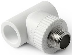 Тройник полипропиленовый комбинированный Pro Aqua d20х1/2" наружная резьба