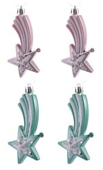Набор украшений Звездочки 4шт 12х6см, нежно-розовый+мятный, SYQC-0123214
