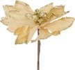 Цветок декоративный 14х9см золото SYSDH-A3025058