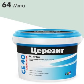 Затирка цементная Церезит Aquastatic мята 2кг №64 21805 купить с ...