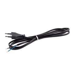 Шнур сетевой ЭРА UX-ШВВП-1,8m-B 2x0,5 черный 1,8м
