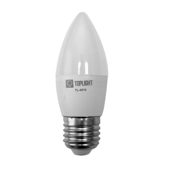 Лампа светодиодная Toplight 8Вт Е27 свеча 4500К свет холодный