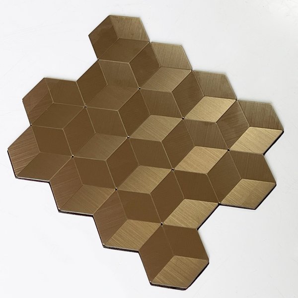 Мозаика Tessare 30,5х26,2х0,4см алюминий бронзовый, самоклеющаяся (L002-LSB 09)