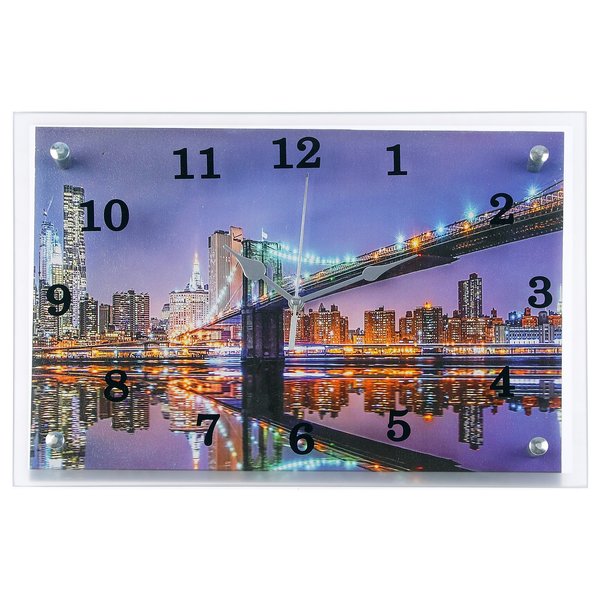 Часы настенные Бруклинский мост 25х35см