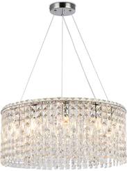 Люстра подвесная с хрусталем TR5450/10 CH/CL хром/прозрачный E14/10 max 40W D560х250/1000