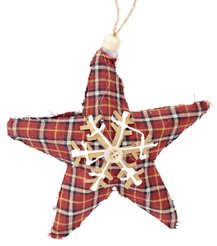 Украшение звезда 14см красный SYPMQC-1021151