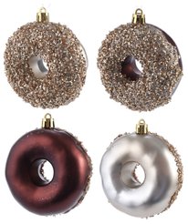 Набор украшений Пончики 4шт 8,5х4см, кофе+шампанское, SYDC23-031