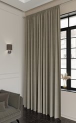 Штора готовая Шенилл коричневый 200х280см