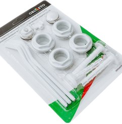 Комплект для подключения радиатора 1"x1/2" Grosseto с тремя кронштейнами