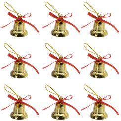 Набор украшений Колокольчики 9шт 2,5х2см, цвет: золото, SYLDA-512103