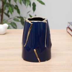 Ваза керамика Адэр грани 8,5х15см микс