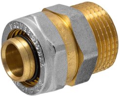 Соединение латунное обжимное Ø26ммх1" наружная резьба