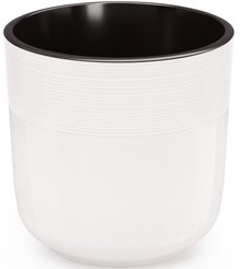 Кашпо пластиковое Линель d21,5см h21см v6л, белый, с вкладкой