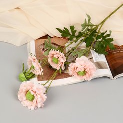 Цветок искусственный Махровый гибискус розовый 82см