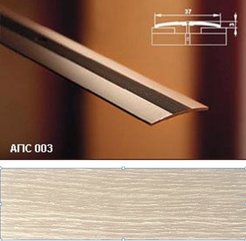 Порог одноуровневый АПС 003 37х1800мм открытое крепление Дуб беленый(20)