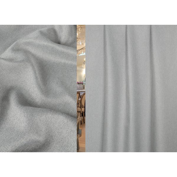 Ткань портьерная блэкаут KT S MLM-01-126 Bl серебристый 280 см