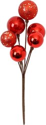 Ветка декоративная Шарики 5-6см красный SYQH-0125003