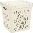 Ящик д/хранения Econova Deluxe 18л 28,6х28,6х28,6см с крышкой, бежевый ПП