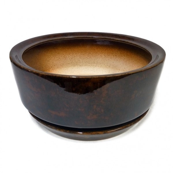 Горшок керамический Бонсай d23,5 h10,5 коричневый
