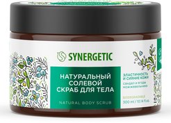 Скраб д/тела солевой Эластичность и сияние кожи Synergetic Сандал и ягоды можжевельника 300мл
