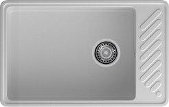 Мойка для кухни врезная Granfest Quarz GF-ZL-51 75,3х47,6см глубина чаши 18см, кварц, серый