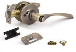 Ручка с защелкой Avers 8023-03-AB (с фиксатором, без ключа) бронза