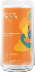 Банка д/сыпучих продуктов Sugar&Spice Корица 1,1л пластик, белый